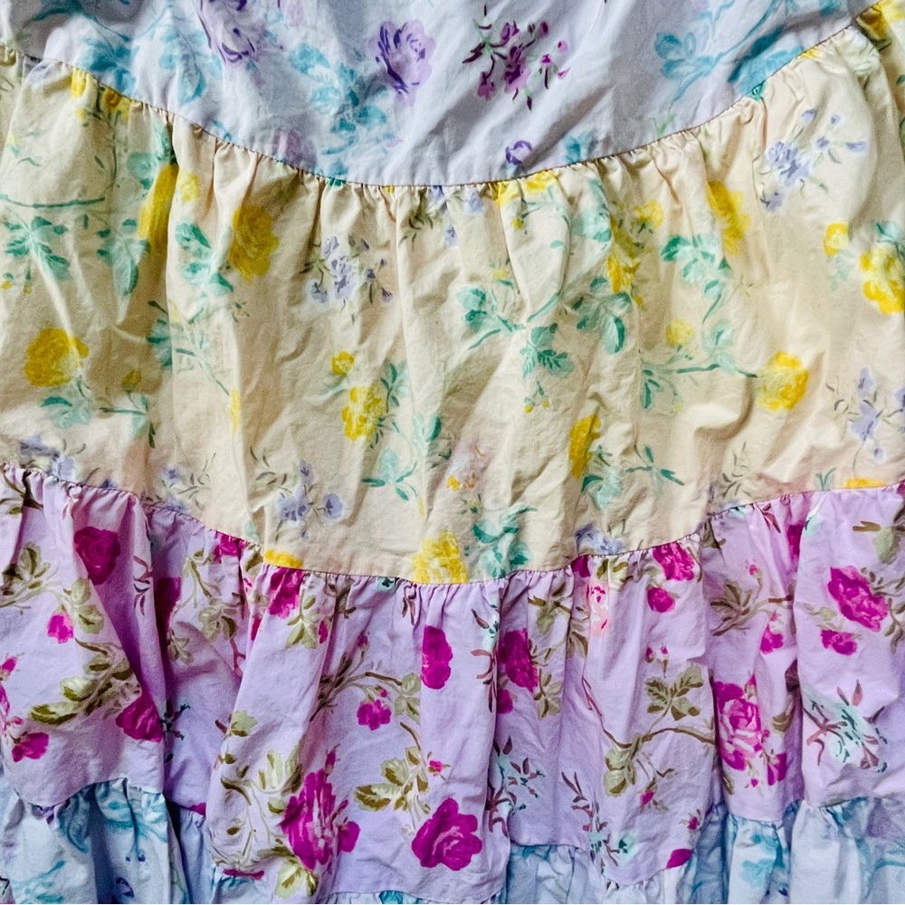 LoveShackFancy X Target Floral Tiered Jeanne Tie-Strap Babydoll Mini Dress Large - Picture 4 of 9